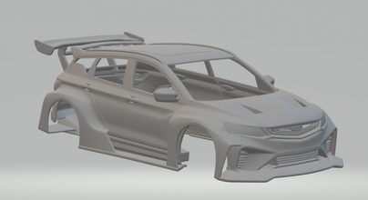 geely binyue gsc Rennen Konzept Druckguss slot car Slotcar Slot Wagen heiß heiße Reifen rc 3d print model - Mito3D