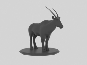 gemsbok animal zoo zoológico mar 3dprinter 3dprinted salvaje fauna silvestre 3dprinting 3d print model - Mito3D