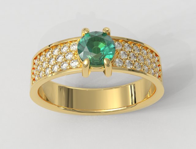 gemstone classic ring rings gold gold-ring jewelry jewelry-rings pauloranieri trendy fashion modern silver classic-ring gemstone-ring pave diamond-ring class-ring luxury printable 3D print model - Mito3D