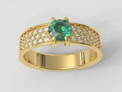 Edelstein klassisch Ring Ringe Gold gold ring Schmuck jewelry rings paulorani modisch Mode modern Silber classic gemstone pflastern diamond class Luxus druckbar 3d print model - Mito3D
