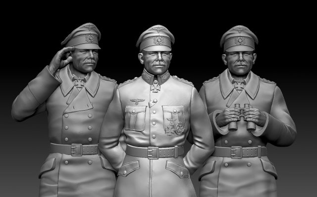 general gudarian german ww2 officer soldier war commander miniature wwii 2ww print miniatures figurines 3D print model - Mito3D