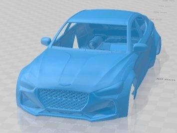 genesis g70 drift printable body car 3d print model in automotive 3dexport slot scalextric tamiya rc miniz hobby micro 3d print model - Mito3D