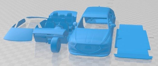 génesis g90 2020 imprimible coche vehiculo automotor espacio scalextric Tamiya rc miniz pasatiempo micro 3d print model - Mito3D