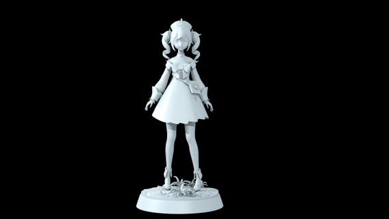genshin impact Barbara libre femme video game character imprimable personnage anime limité édition figure lumière venti Klee Zhongli ganyu xiao ayaka 3d print model - Mito3D