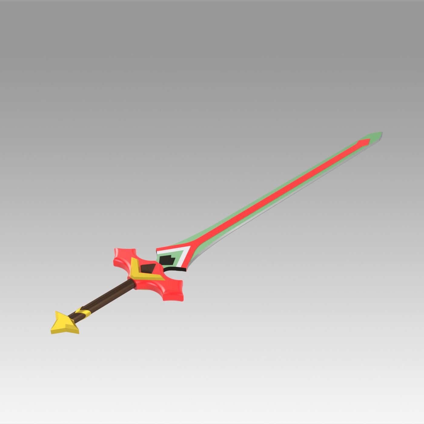 genshin impact kaeya travelers handy sword cosplay weapon prop replica hobby diy 3D print model - Mito3D