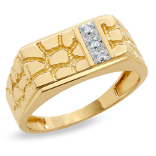 herren diamant nugget ring 24 3d drucken modell ringe 3dexport gold silber schmuck druckbar textur stein cnc nuget 3dprintable männer steinigung 3d print model - Mito3D