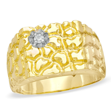herren diamant nugget ring 25 3d drucken modell ringe 3dexport gold silber schmuck druckbar textur stein cnc nuget 3dprintable männer steinigung 3d print model - Mito3D