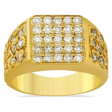 herren diamant nugget ring 26 3d drucken modell ringe 3dexport gold silber schmuck druckbar textur stein cnc nuget 3dprintable männer steinigung 3d print model - Mito3D