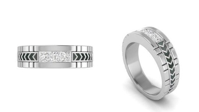 caballeros esmalte anillo 004 3d impresión modelo in anillos 3dexport joyería joya compromiso platino plata imprimible libra esterlina oro moda cnc diamante sello hombres hombre 3d print model - Mito3D