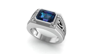 gents enamel ring 009 jewelry engagement platinum silver printable sterling gold fashion cnc diamond gem jewel rings signet men man 3d print model - Mito3D