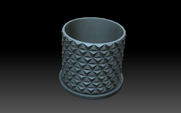 geodetic planter geodesic holder seeder pot jar design 3d print model - Mito3D
