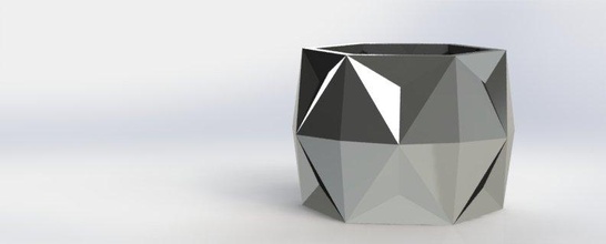 geometrik ekici 3d yazdır model in mobilya 3dexport sanat sulu modern dekor matematik vazo tencere ev 3dprint çelik uzay minimalist dekorasyon iç tasarım yüksek poli kalıp somut 3d print model - Mito3D