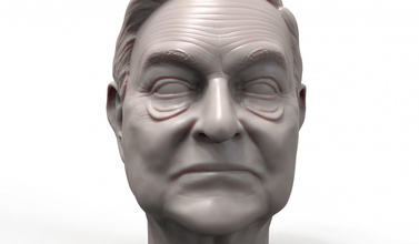 george soros 3d imprimable portrait l'homme personne célébrité d'affaires politicien controversée la conspiration 3dprintablemodel tête visage de 3d print model - Mito3D