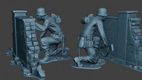 allemand kar98k soldat mur couverture gaine souvenirs ww2 tireur d'élite Mémoire 3d print model - Mito3D