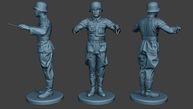 german musician soldier ww2 stand band boss g8 3d print model in figurines 3dexport man miniature figurine military army axis nazi glockenspiel trombone saxophone piccolo horn clarinet cymbals wehrmacht drum bass 3d print model - Mito3D