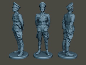 german officer ww2 attention g5 3d print model in figurines 3dexport man soldier war action miniature figure sculpture military army walk axis anti nazi luger wehrmacht pistole parabellum 3d print model - Mito3D