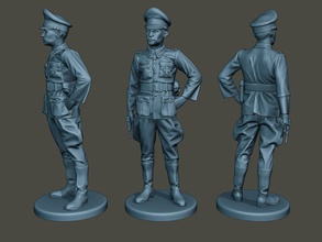 german officer ww2 stand g5 3d print model in figurines 3dexport man soldier war action miniature figure sculpture military army walk axis anti nazi luger wehrmacht pistole parabellum 3d print model - Mito3D