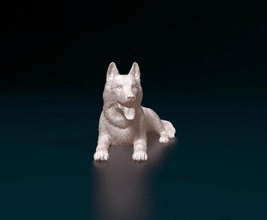 german shepherd 05 figurines dog animal print stl obj 3d print model - Mito3D