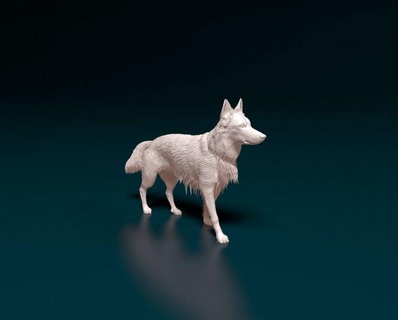 Almanca çoban 08 figürinler köpek hayvanlar şekil Evcil Hayvan Yazdır stl obj 3d print model - Mito3D