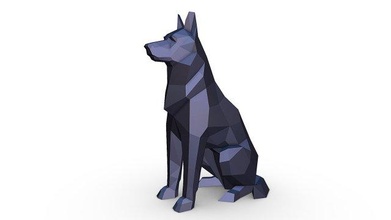 almanca çoban şekil 3d yazdır model in hayvanlar 3dexport 3dprinted 3dprinting sanat hediye düşük poli 3dprint hayvan dekor iç minyatürler heykel oyuncak köpek memeli köpekler 3d print model - Mito3D