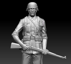 tedesco soldato 3d stampa modello in uomo 3dexport ww2 soldati germania guerra comandante ufficiale nazista fascista mauser 98k mp40 2ww 3d print model - Mito3D