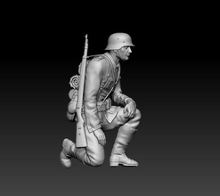 tedesco soldato 3d stampa modello in uomo 3dexport ww2 ufficiale guerra militare uniforme guanto binocolo comandante figurine miniatura ricreazione ululato artigliere antiaereo miniature 3d print model - Mito3D