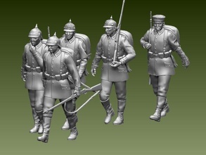 deutsche soldat ww1 3d drucken modell figuren 3dexport soldaten krieg miniatur skulptur militär gewehr miniaturen 1ww mauser 98 deutsch deutschland 3d print model - Mito3D