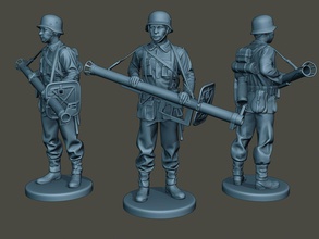 deutsche soldat ww2 stand bewachen g4 3d drucken modell figuren 3dexport krieg aktion miniatur zahl skulptur militär armee rakete starten achse anti nazi panzerschreck granate panzer 3d print model - Mito3D