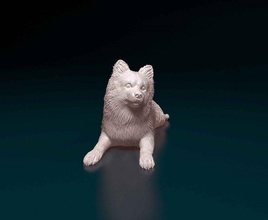 alemán perro pomerania 3d impresión modelo in figuritas 3dexport mini animal listo imprimir stl obj 3d print model - Mito3D