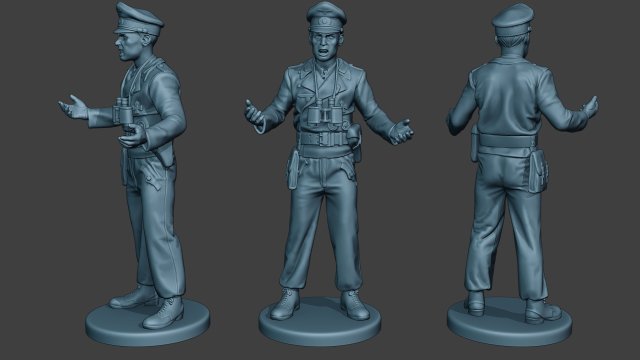 deutsche panzer besatzung einheit ww2 action2 gtc1 3d drucken modell figuren 3dexport soldat panther offizier tiger panzerkampfwagen militär armee blitzkrieg dioram kräfte achse wehrmacht nazi unternehmen rodler 3D print model - Mito3D