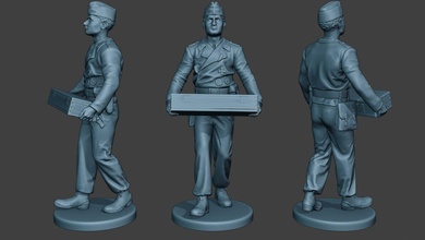 german tank crew unit ww2 carring gtc1 3d print model in figurines 3dexport man soldier panther officer tiger panzerkampfwagen military army blitzkrieg dioram forces axis wehrmacht nazi company luger 3d print model - Mito3D