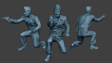 german tank crew unit ww2 shooting gtc1 3d print model in figurines 3dexport man soldier panther officer tiger panzerkampfwagen military army blitzkrieg dioram forces axis wehrmacht nazi company luger 3d print model - Mito3D