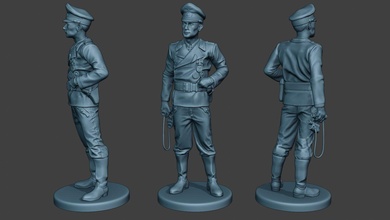 Tedesco serbatoio equipaggio unità ww2 stand2 gtc1 uomo soldato militare esercito pantera ufficiale tigre panzerkampfwagen guerra lampo clarinetto forze asse wehrmacht nazista azienda 3d print model - Mito3D