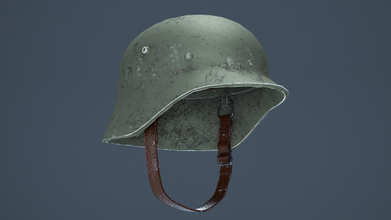 alemão ww2 m35 capacete 3d modelo in 3dexport alemanha hitler nazista vestem guerra personagem soldado fps jogos atirador pobre militares armaduras aço proteção 3d print model - Mito3D