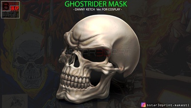 ghost rider mask -danny ketch - marvel comics 3d print model in toys 3dexport death skull horror head cosplay helmet hero super toy accessories halloween face danny danny-ketch 3d print model - Mito3D