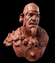 giant bust 3d print model in figurines 3dexport fantasy creature warrior miniatures sculpture 3d print model - Mito3D