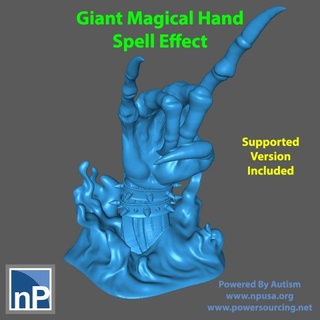 giant heavy metal hand spell free 3d print model in game accessories 3dexport dungeons dragons dnd bigby 3d print model - Mito3D