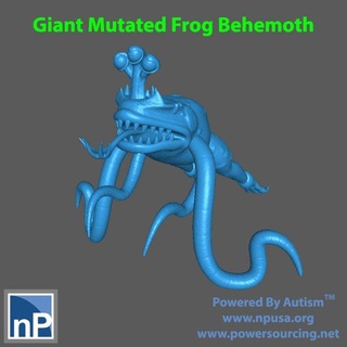 giant mutated frog behemoth free game accessories frogemoth creature monster beast tentacle dnd dungeons dragons 3d print model - Mito3D