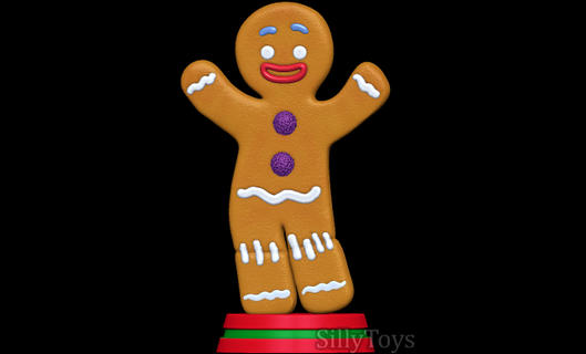 gingerbread man - shrek 3d print model in 3dexport cookie bread ginger christmas holiday snack candy 3d print model - Mito3D