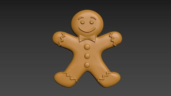 gingerbread man  toys gingerbread man christmas toy relief 3dprint  3d print model - Mito3D