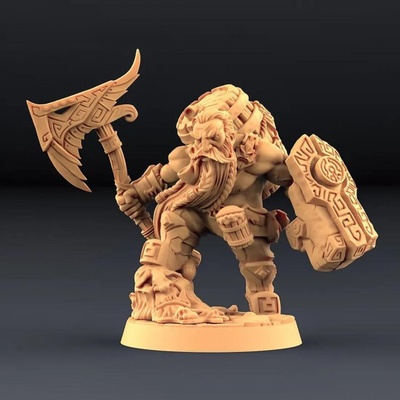 gino brewmaster ready to print 3d model in sculpture 3dexport gino-brewmaster dragons dungeons hero mini miniatures character miniature pipe dwarf minis dwarven dnd grandpa pathfinder ttrpg artisan guild oathbreakers 3d print model - Mito3D