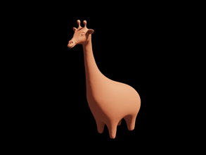 girafa animal brinquedo 3d print model - Mito3D