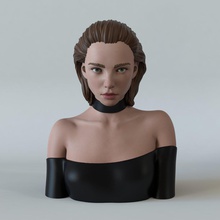 girl a 3d print model in woman 3dexport cute portrait sexy bust miniatures statue 3d print model - Mito3D