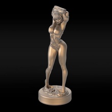 niña anime 3 3d impresión modelo in figuritas 3dexport figura escultura cuerpo mujer personaje arte mármol estatua imprimible femail humano miniatura belleza deco plata manga 3d print model - Mito3D