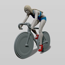 niña on bicicleta 3d impresión modelo in mujer 3dexport anatomía atleta personaje ciclo ciclista hembra figuritas timón humano máquina miniaturas persona deporte deportista pista rueda 3d print model - Mito3D