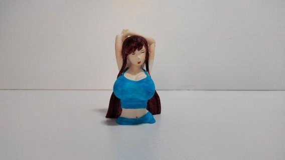 niña flexible mujer penes juguete enchufe dedos fisting consoladores vaginas divertido arte gratis anime waifu rojo 3d print model - Mito3D