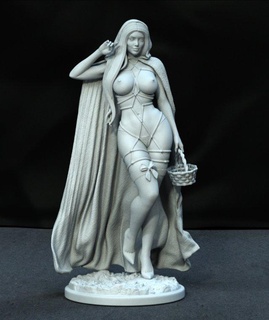 niña capucha mujer 3d print model - Mito3D
