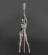 mädchen ruder 3d drucken modell frau 3dexport person charakter weiblich dame maid paddel russisch sowjet rot skulptur statuen bildhauerei stripper streifen striptease sexy 3d print model - Mito3D