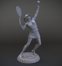 ragazza a giocare tennis il 3d print model - Mito3D