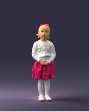 girl in pose 0166 3d print ready model man 3dexport scan polygon 3dprint human male realistic posed character people miniature child style fashion photochildren children 3d print model - Mito3D